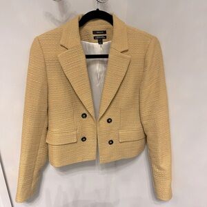 warm mustard blazer size 8. worn only once. brand is r w & co
